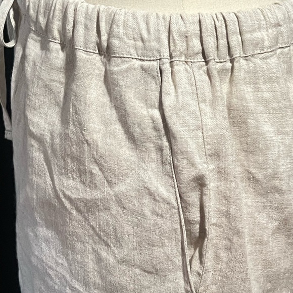 Linen Tales “Verbena” mélange linen pj set/cinch shorts & sleeveless top - NWT - Picture 10 of 16